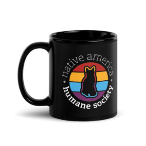 "Colorblock Cat" Mug (Black)